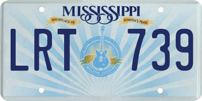 MS license plate LRT739