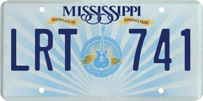 MS license plate LRT741