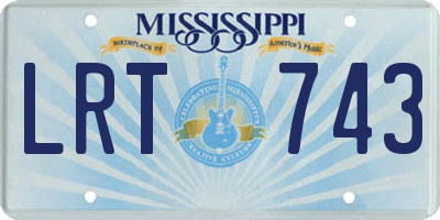 MS license plate LRT743
