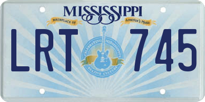 MS license plate LRT745