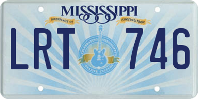 MS license plate LRT746