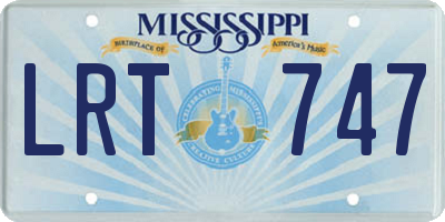MS license plate LRT747