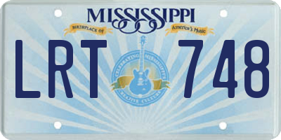 MS license plate LRT748