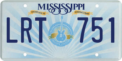 MS license plate LRT751