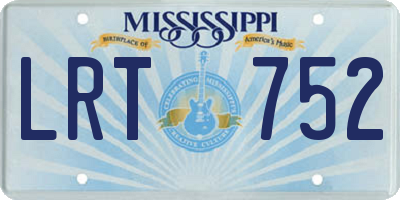 MS license plate LRT752