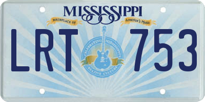 MS license plate LRT753