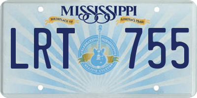 MS license plate LRT755