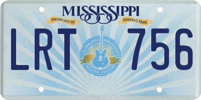 MS license plate LRT756