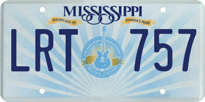 MS license plate LRT757