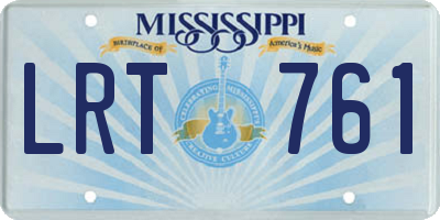 MS license plate LRT761