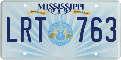 MS license plate LRT763