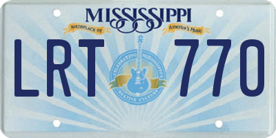 MS license plate LRT770