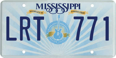 MS license plate LRT771
