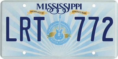 MS license plate LRT772