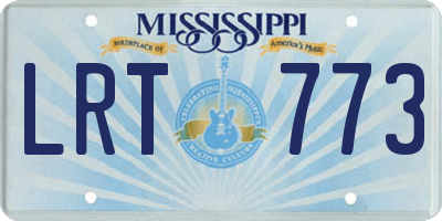 MS license plate LRT773
