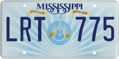 MS license plate LRT775