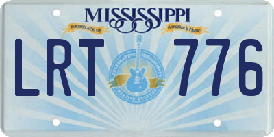 MS license plate LRT776