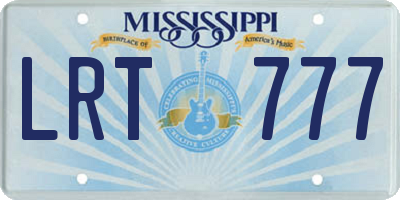 MS license plate LRT777