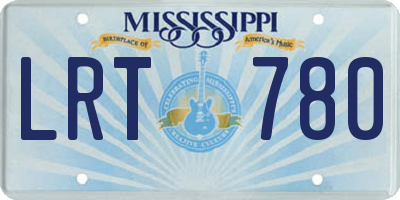 MS license plate LRT780