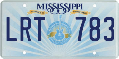 MS license plate LRT783
