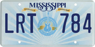 MS license plate LRT784