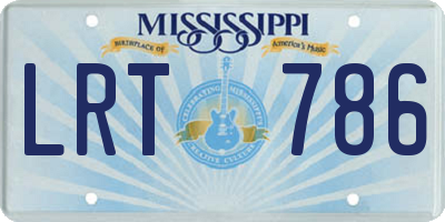 MS license plate LRT786