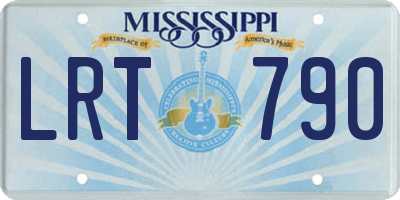 MS license plate LRT790