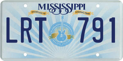 MS license plate LRT791
