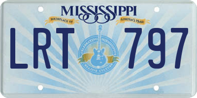 MS license plate LRT797