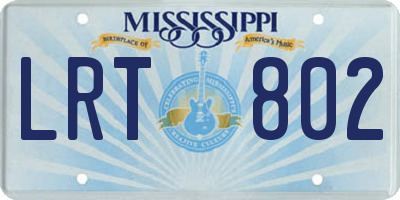 MS license plate LRT802
