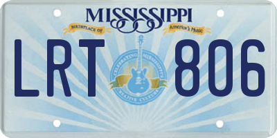 MS license plate LRT806