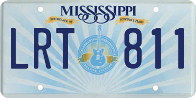 MS license plate LRT811