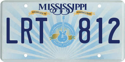 MS license plate LRT812
