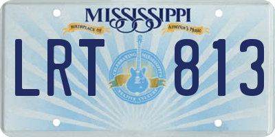 MS license plate LRT813