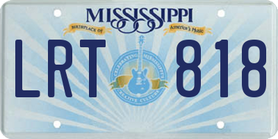 MS license plate LRT818