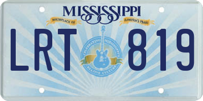 MS license plate LRT819