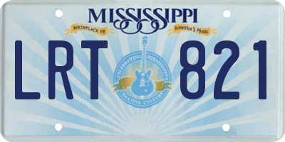 MS license plate LRT821