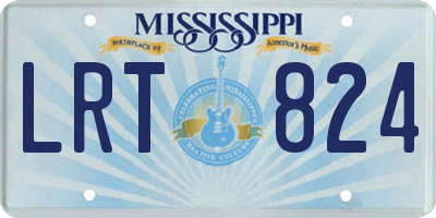 MS license plate LRT824