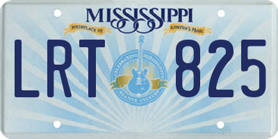 MS license plate LRT825