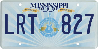 MS license plate LRT827