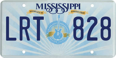 MS license plate LRT828