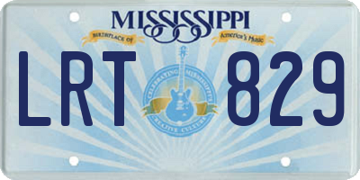 MS license plate LRT829
