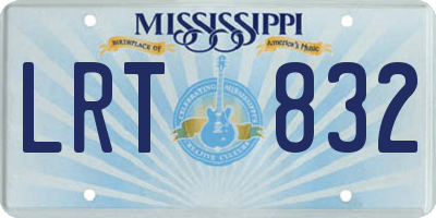 MS license plate LRT832