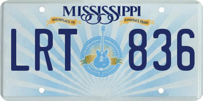 MS license plate LRT836