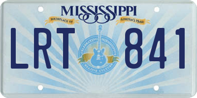 MS license plate LRT841