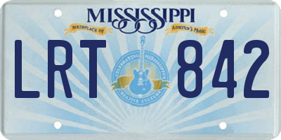MS license plate LRT842
