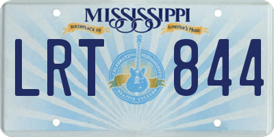 MS license plate LRT844