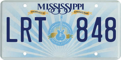 MS license plate LRT848