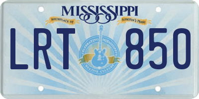 MS license plate LRT850