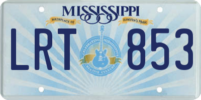 MS license plate LRT853